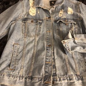 Womens Distressed Jean Jacket